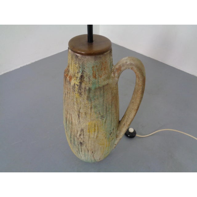 Beige Large Lava Ceramic Floor Lamp from Scheurich, 1970s For Sale - Image 8 of 18