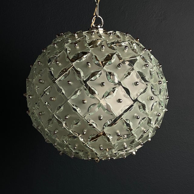1960s Art Glass Pendant Lamp Sputnik by Fontana Arte, Italy, 1960s For Sale - Image 5 of 14