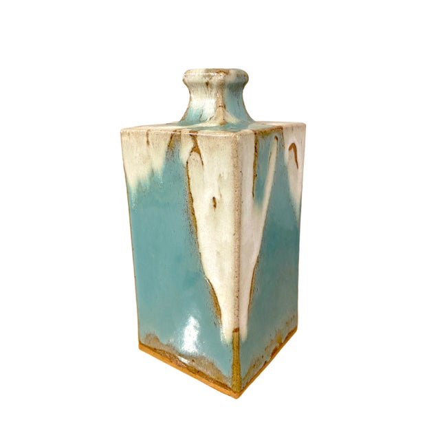 Mid-Century Modern Shoji Hamada (1894–1978) Japanese Mingei Stoneware Bottle Vase For Sale - Image 3 of 11
