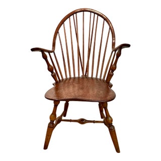 Rare Antique Continuous-Arm John Sprosen Windsor Chair C. 1790 For Sale