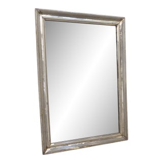 Antique Gray Toned Silver Mirror For Sale