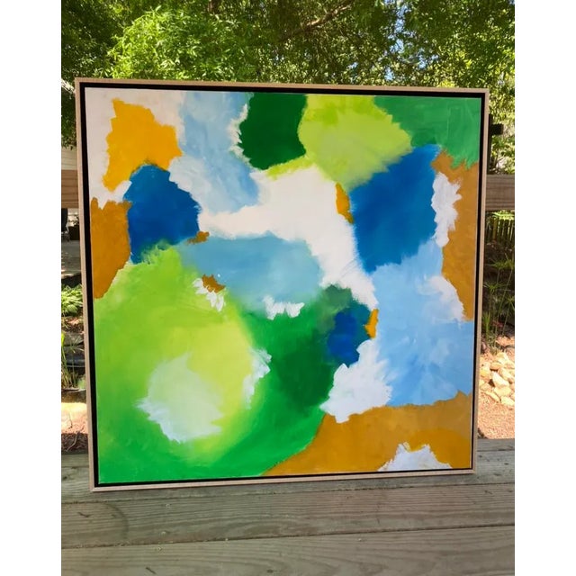 “Princess Island” Contemporary Abstract Acrylic Painting by Jennifer Hopkins-Wilcox, Framed For Sale In Raleigh - Image 6 of 6