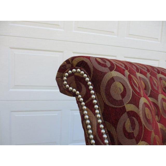 Maroon Maroon Hekman Howard Miller Tufted Side Chairs For Sale - Image 8 of 12