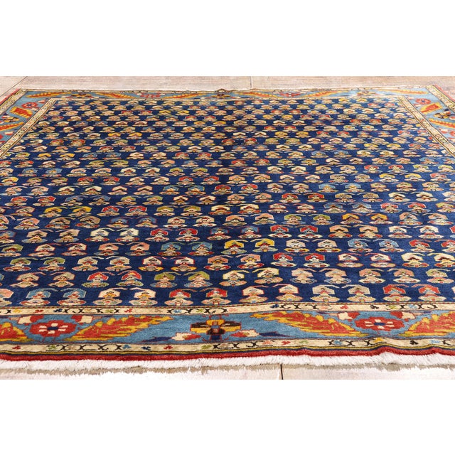 Vintage Persian Malayer Rug, 06'11 X 07'09 For Sale - Image 9 of 10