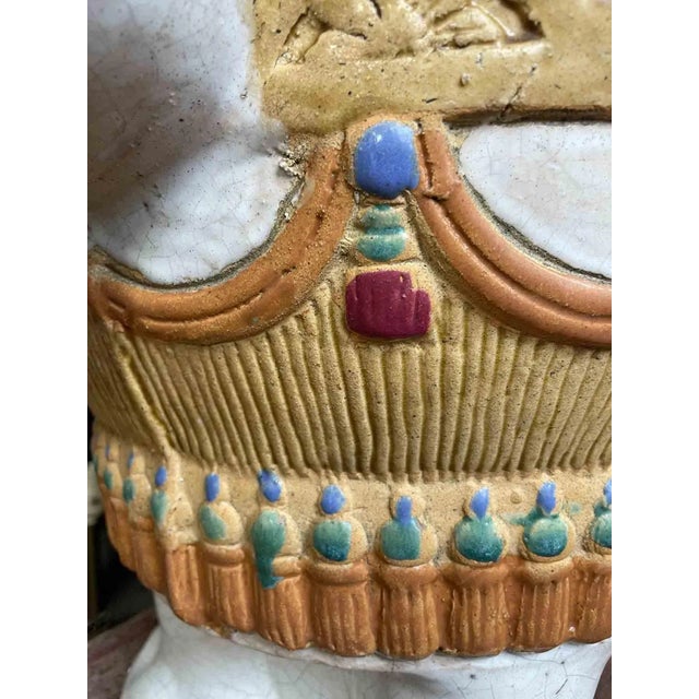 White Terracotta Planter Antique European For Sale - Image 8 of 12