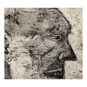 1984 Jon Fasanelli Cawelti Profile Portrait Etching
