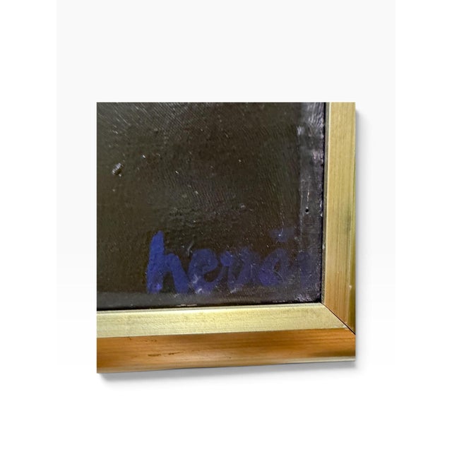 Mid-Century Modern Monumental Alvaro Herrán Chávez Abstract Oil Painting "Plenilunio", Bogota 1973 For Sale - Image 3 of 10