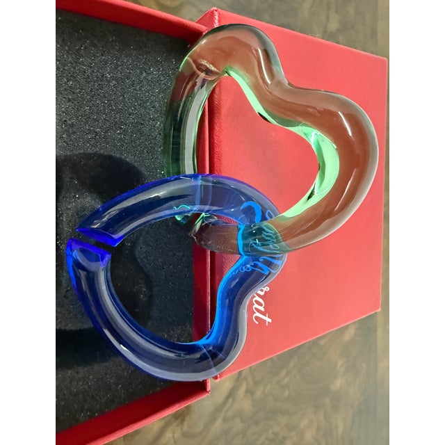 Baccarat Linking Hearts + Box For Sale - Image 10 of 12