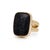 Mid 20th Century Vintage 14k Gold & 'Crown of Silver' Psilomelain Gemstone Signet Style Ring For Sale - Image 5 of 12