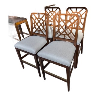 Four Woodbridge Merion Counter Stools For Sale