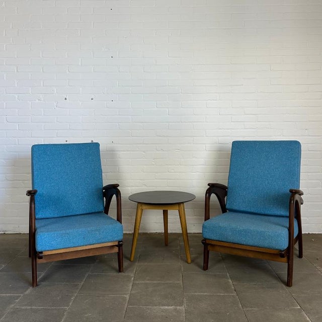 Two vintage armchair by b. Sprij for vlaardingen n.v. Designed in the 1950s by bram sprij for the dutch hout en...