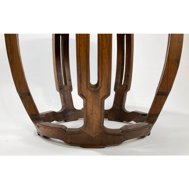 Vintage Asian Carved Wood Garden Stool For Sale - Image 11 of 11