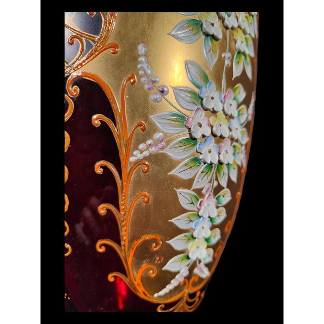 Large Vintage Bohemian Vase, 1950 For Sale - Image 6 of 14