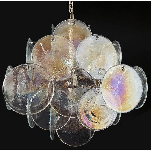Vintage Italian Murano Chandelier in the style Vistosi, 1970s For Sale - Image 11 of 18