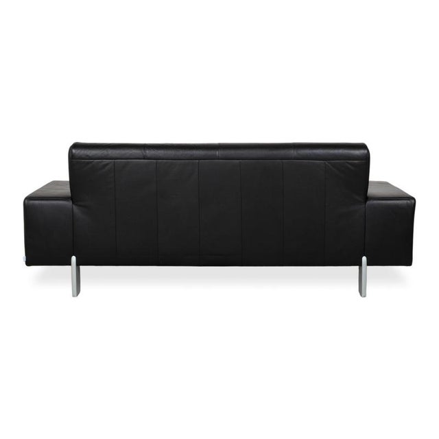 AK 644 3-Seater Sofa and Lounge Chair in Black Leather from Rolf Benz, Set of 2 For Sale - Image 18 of 18