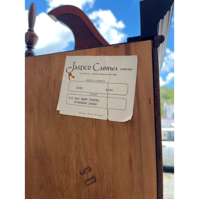 Wood Late 20th Century Secretary by Jasper Cabinet Company For Sale - Image 7 of 11