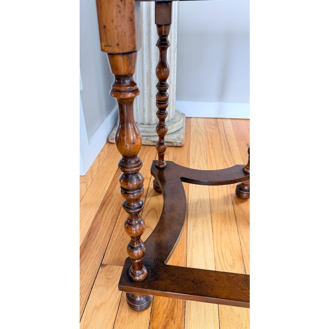 Early 20th Century William and Mary Style Walnut Lowboy-Side Table For Sale - Image 11 of 16