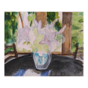 Lily's and Glass Vase by Patricia Gillfillan