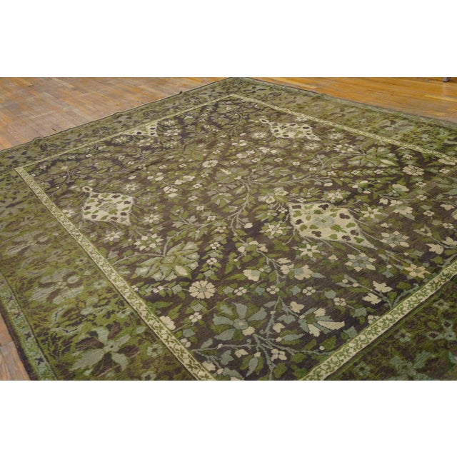 Indian Early 20th Century N. Indian Agra Carpet ( 9'6" x 11'8" - 290 x 355 ) For Sale - Image 3 of 12