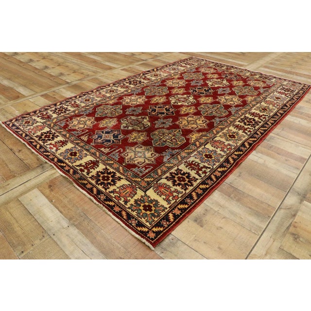 Vintage Pakistani Shirvan Tribal Rug - 05'10 X 09'02 For Sale In Dallas - Image 6 of 11