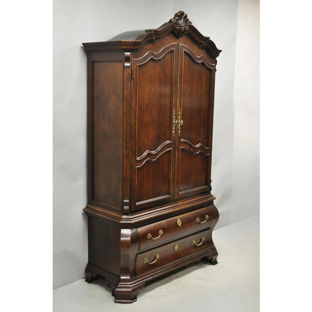Century Furniture Cardella Collection Cherry Wood Italian Provincial Style Bombe Armoire Wardrobe Dresser/TV Cabinet. Item...