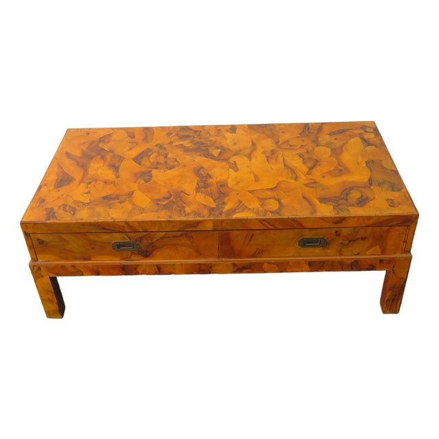 Hollywood Regency Modern Patchwork Inlay Cocktail Coffee Table 5960 For Sale