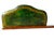 Mid-Century Florentine-Style Artisan-Made Painted Green Wood & Brass Demilune Wall Console Shelf With Stylized Fish Bracket For Sale - Image 10 of 10