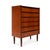 Mid-Century Modern Vintage Danish Mid-Century Six-Drawer Teak Tallboy Dresser 1960s For Sale - Image 3 of 9