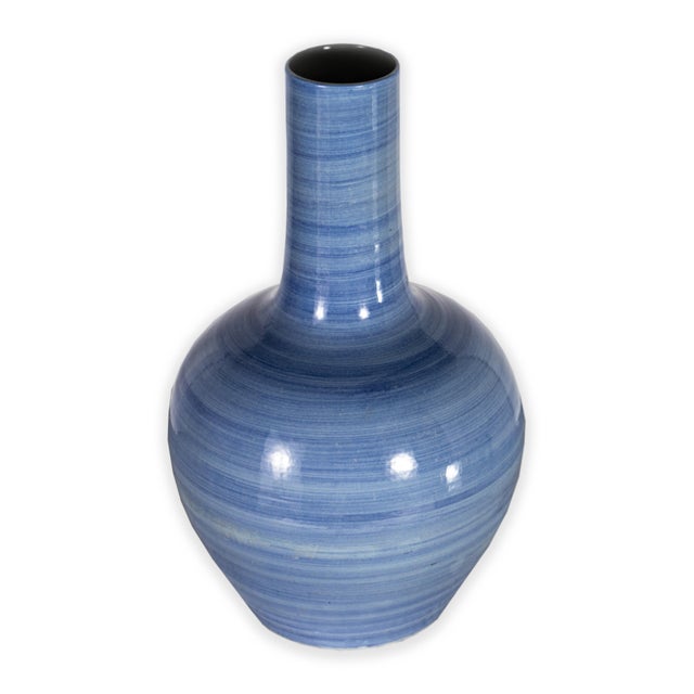 Contemporary Monumentyal Contemporary Blue Vase For Sale - Image 3 of 6