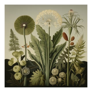 Dark Green Antique Botanical Garden Study No. 2 - Natural History Fine Art Print For Sale