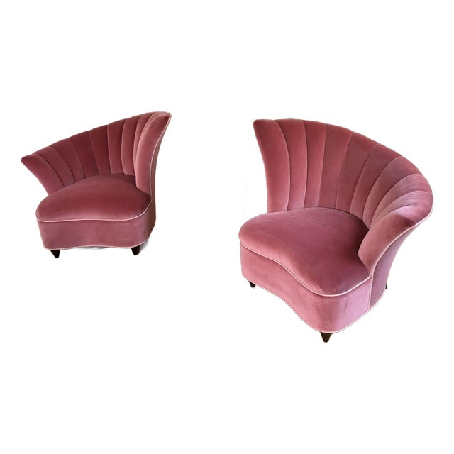 1970’s Art Deco Wing Back Chairs- a Pair For Sale
