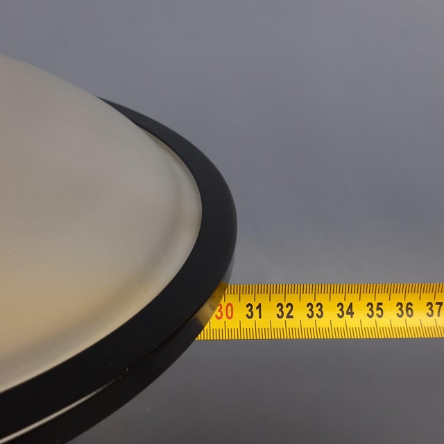 Modernist Brass and Frosted Glass Mushroom Table Lamp, 1960s For Sale - Image 12 of 14