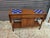 Mid Century Modern Broyhill Brasilia Bar Cart Server - Modern #6140-76 Features Two Drop Leaf Extensions with Royal Blue...