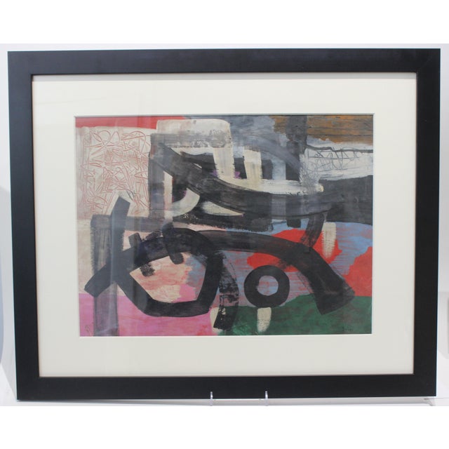 Sugai Brush Painting from a Palm Beach private collection After moving to Paris in 1952, Sugaï became acquainted with the...