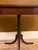 This authentic 1960s vintage demilune hexagon entryway table by the Mersman Furniture Company marries Federal-style...