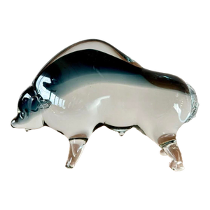 Vintage Boho Italian Glass Bull After Murano