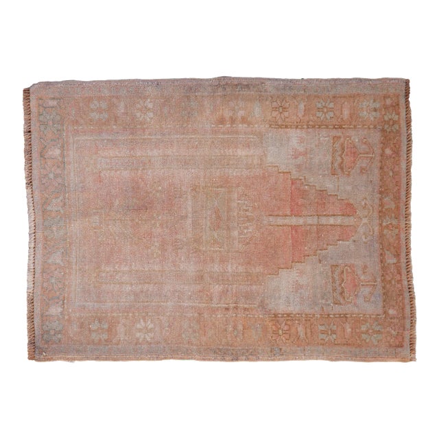 Vintage Distressed Oushak Rug - 2'5" X 3'3" For Sale