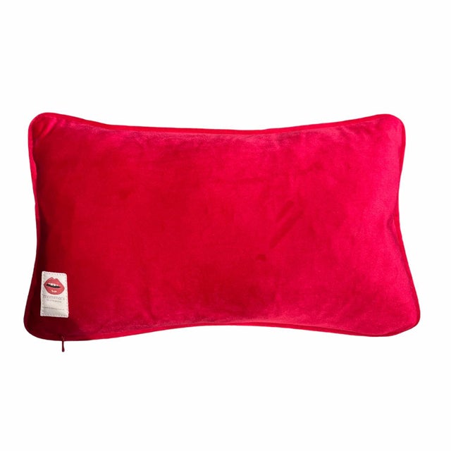 Velvet "Chic Happens" Pillow, Custom Original For Sale - Image 4 of 4