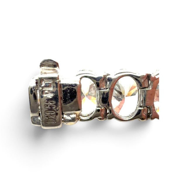 20.56 Carats Oval Cut Diamond Tennis Bracelet For Sale In Chicago - Image 6 of 6