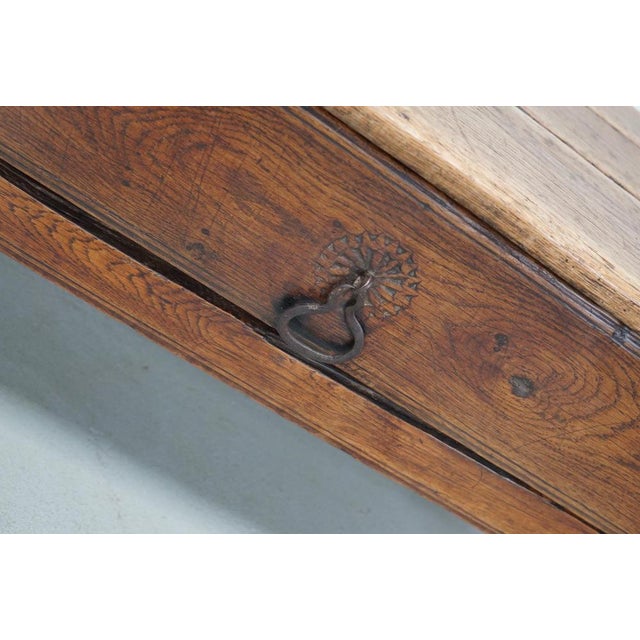 Antique Spanish Farmhouse Rustic Chestnut Coffee Table For Sale - Image 3 of 18