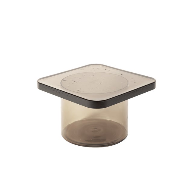 Metal Alwa Square Three Big Side Table in Smoky Grey by Sebastian Herkner for Pulpo For Sale - Image 7 of 7