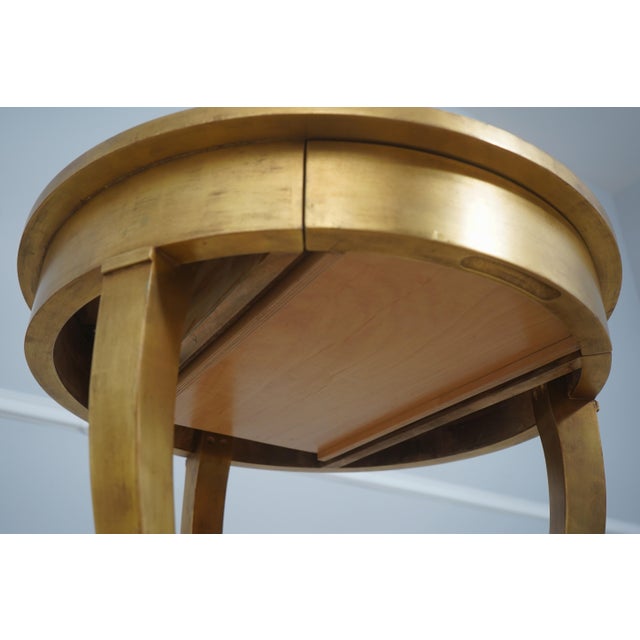 Gold Painted 2 Tier 1 Drawer Empire End Table For Sale - Image 17 of 17