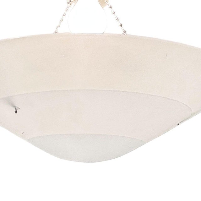 1980s 1980s Art Deco Memphis Streamline Sky Blue Art Glass Chandelier Pendant Light For Sale - Image 5 of 9