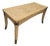 Vintage Coastal Regency Double Palm Tree Carved Wicker Bamboo Desk Dining Table For Sale