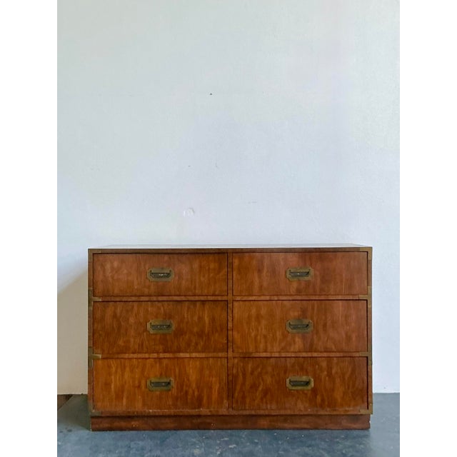 Mid-Century Modern Vintage Boho Dixie Campaign Dresser For Sale - Image 3 of 12