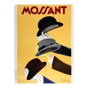Leonetto Capiello (1875-1942) Mossant Hat Factory Stone Lithograph Poster of 1938