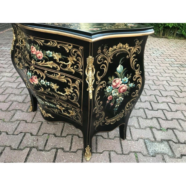 Add an heirloom-worthy statement to your interior with this exquisite 1950s French Louis XVI Style Commode, masterfully...