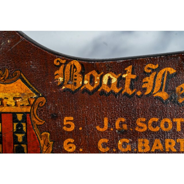 Commemorative Antique Wood Rowing Rudder Hand Painted Cambridge University Sports Trophy For Sale In New York - Image 6 of 18
