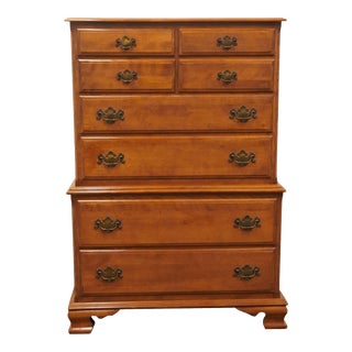 Ethan Allen Heirloom Nutmeg Maple Colonial Early American 39" Chest on Chest 10-5315 For Sale