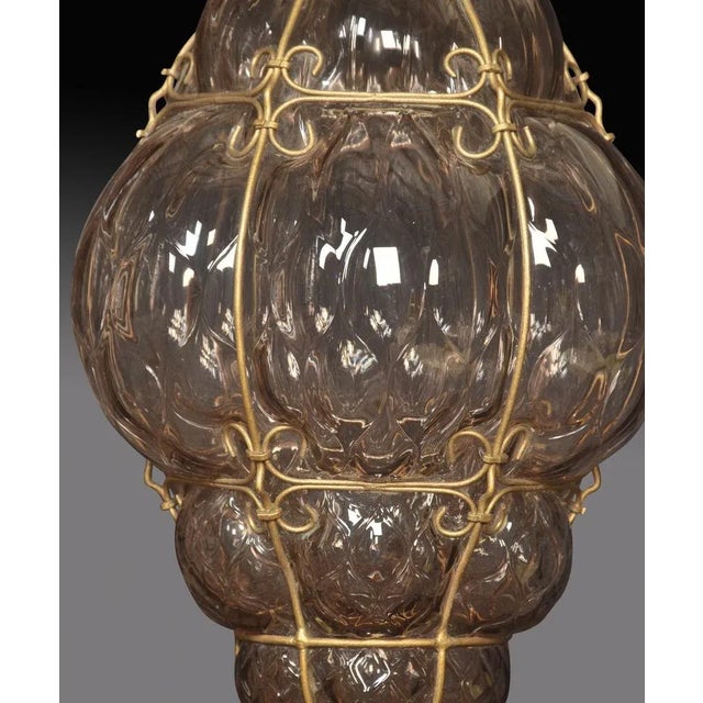 Caged Pendant in Purple Murano Glass, 1920s For Sale - Image 3 of 4